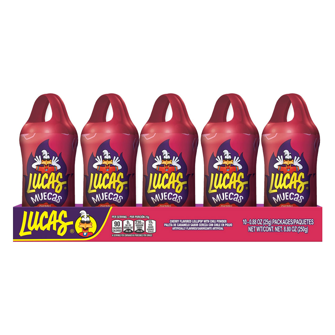 Lucas Muecas Cereza - Cherry Lollipop 10 Pack