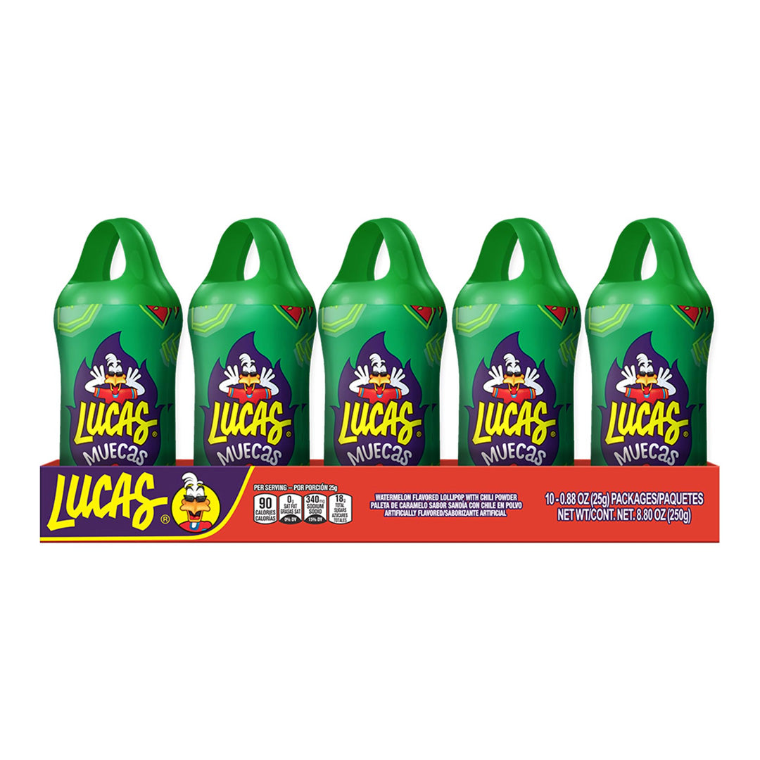 Lucas Muecas Sandia - Watermelon Lollipop 10 Pack