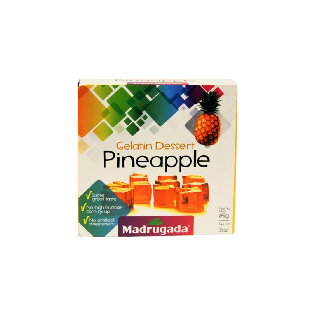 Madrugada Gelatina de Piña - Pineapple Gelatin Dessert 85g
