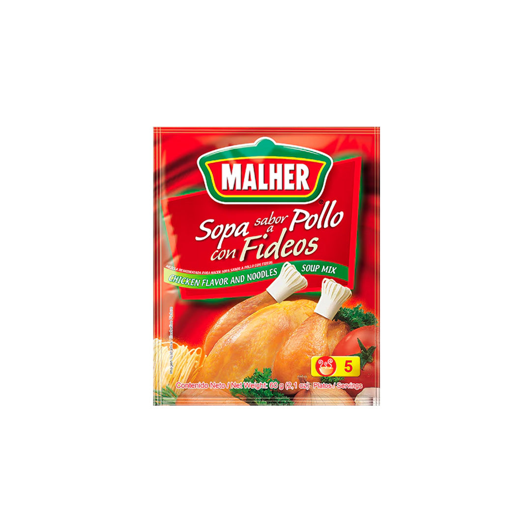 Malher Sopa Sabor Pollo - Chicken Noodle Soup 60g