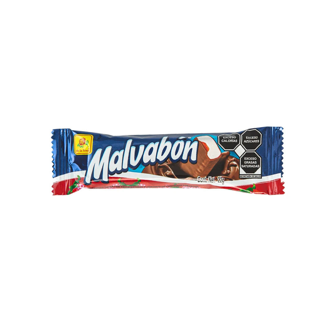 De la Rosa Malvabón – Chocolate Covered Marshmallow with Strawberry Filling - 0.78 oz