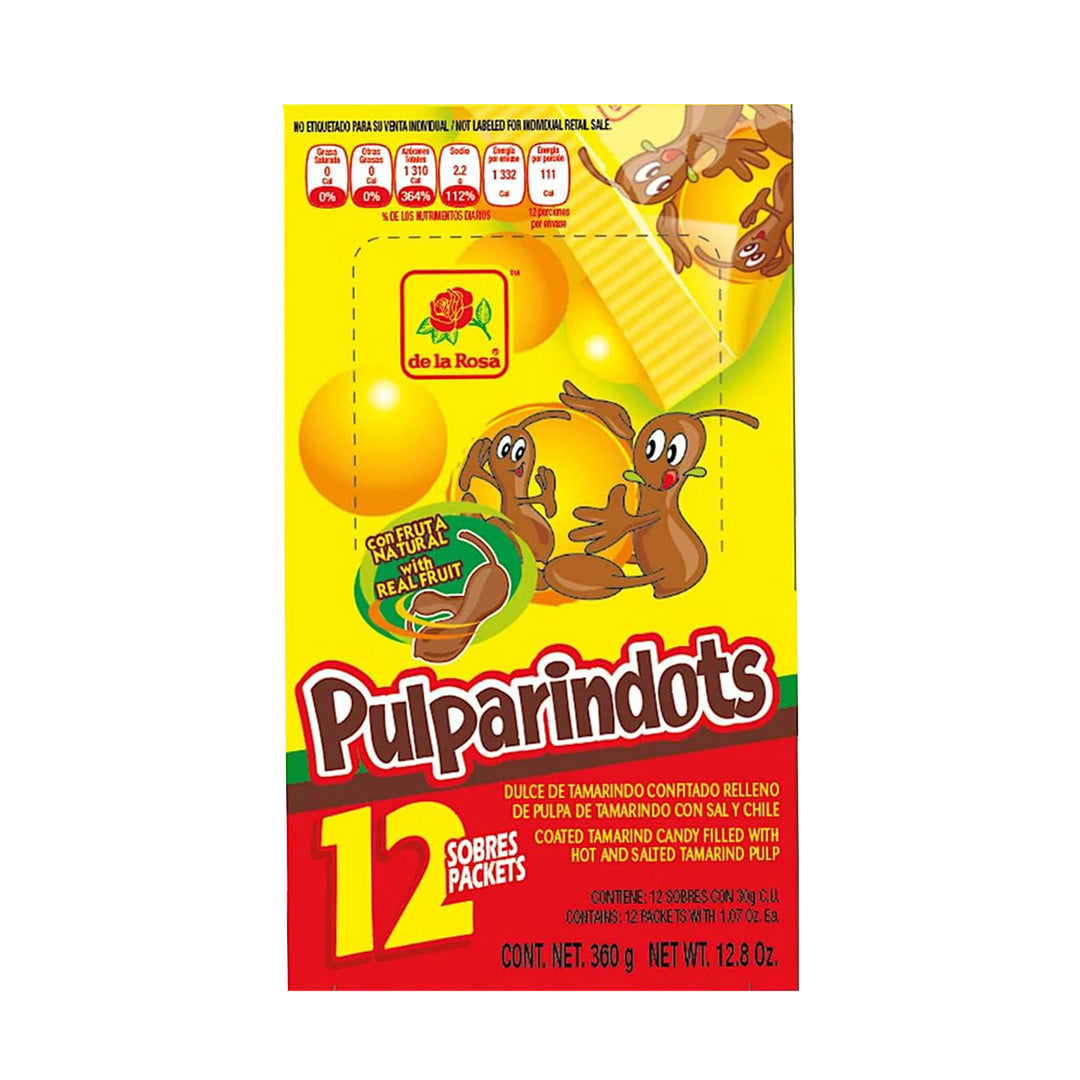 De La Rosa Pulparindots Original - Tamarind Candy with Liquid 12 Packets