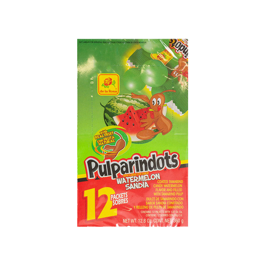 De La Rosa Pulparindots Sandia - Watermelon Tamarind Candy with Liquid 360g