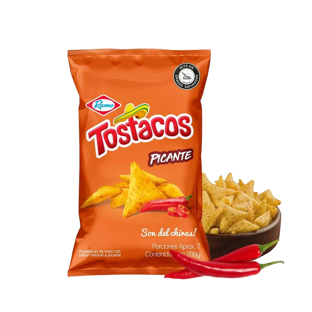 Ramo Tostacos Picante – Spicy Corn Chips 200g