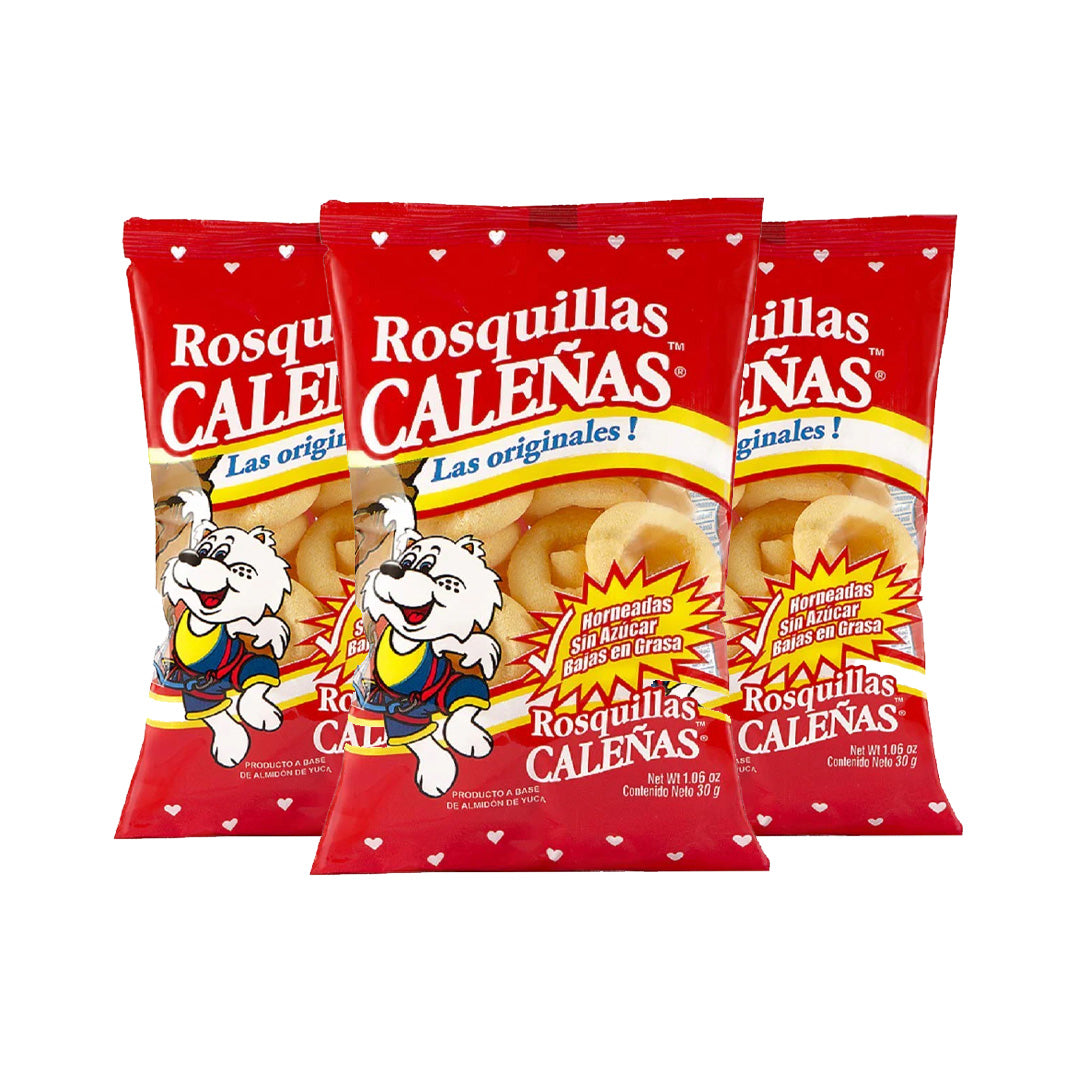 Caleñas Rosquillas Roscas - Cassava Snack 6 Pack 30g