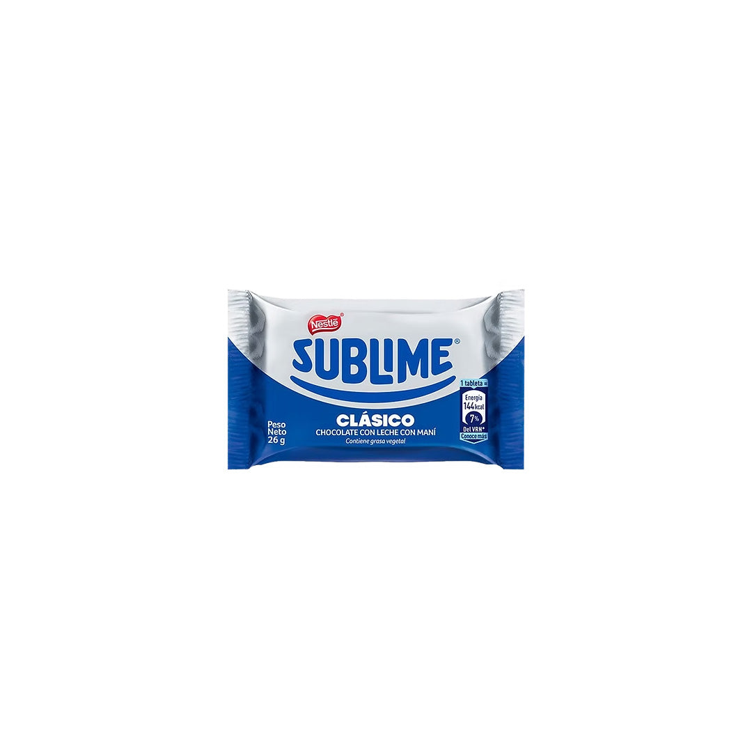 Nestle Sublime Chocolate con Mani - Chocolate with Milk & Peanuts 26g