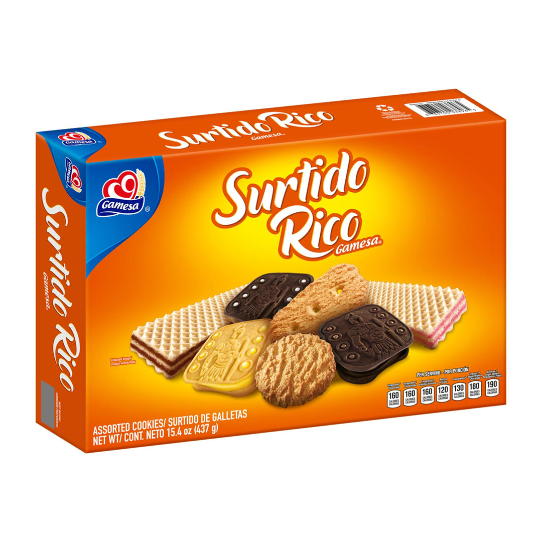 Gamesa Surtido Rico - Assorted Cookies Box 437g