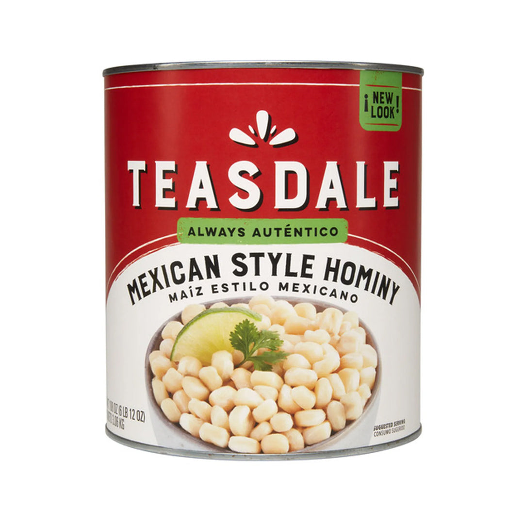 Teasdale Maiz Blanco - Mexican Style White Hominy 108oz (3.06kg)