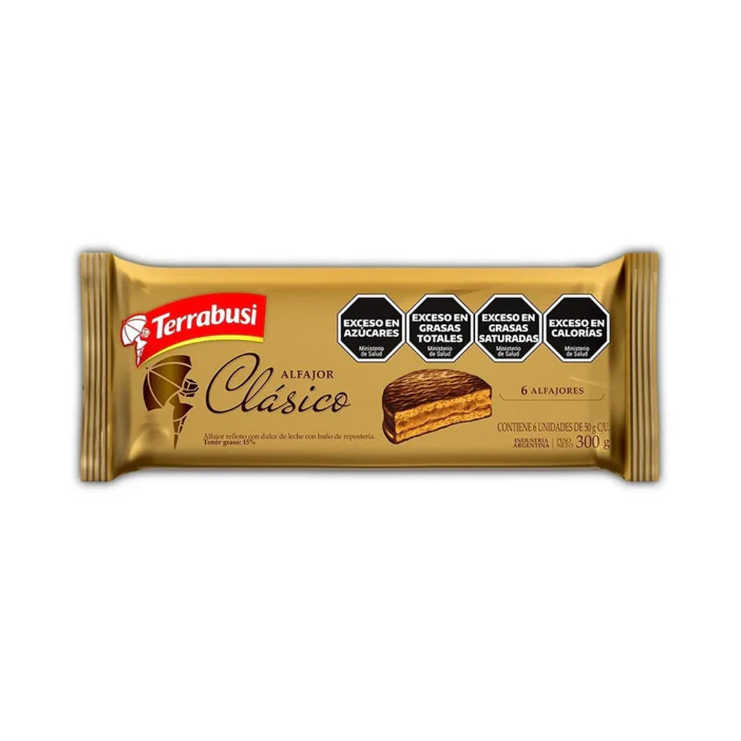 Terrabusi Alfajor Clasico - Chocolate Dipped Cookie 300g