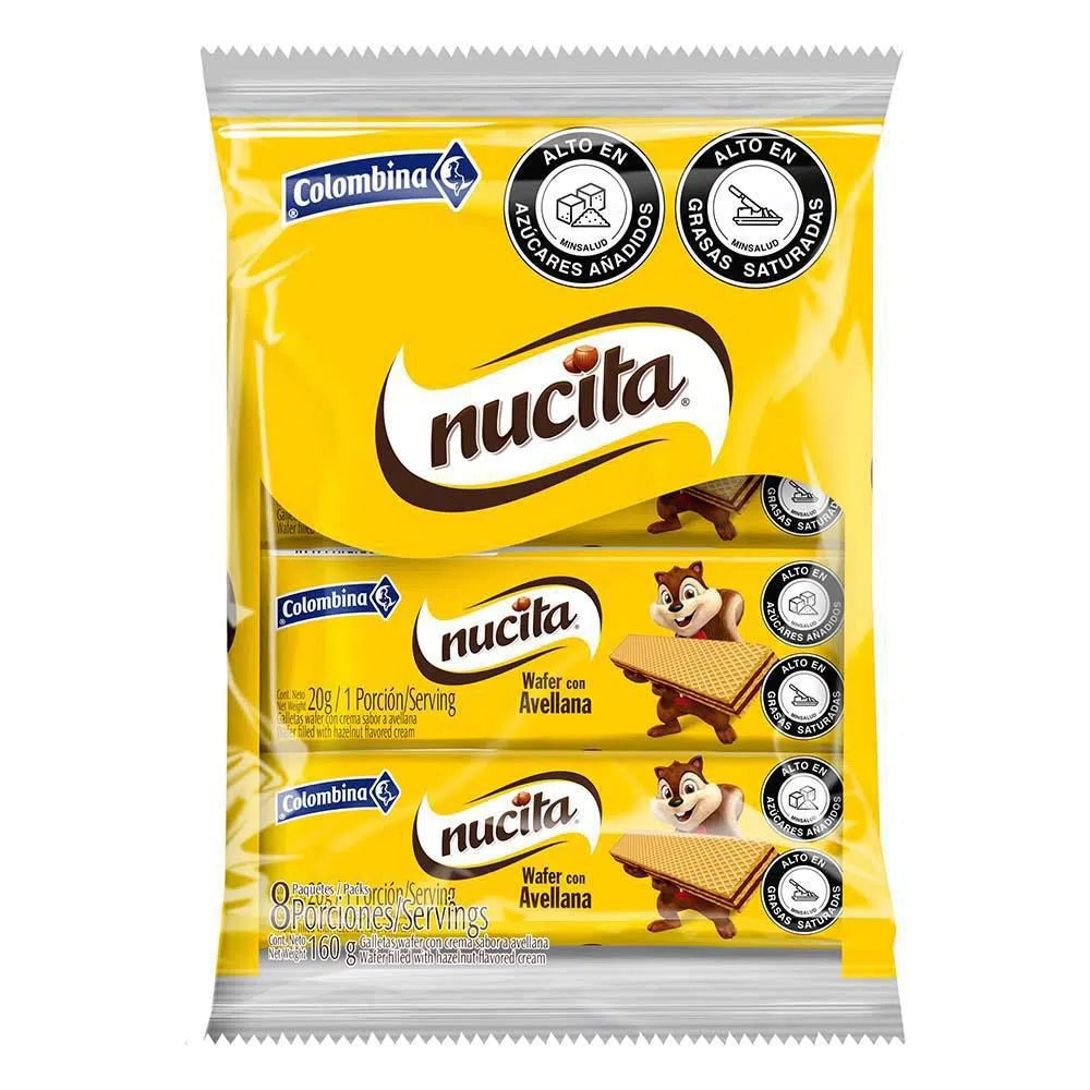 Nucita Wafer / Hazelnut flavored Cookies 8 pack 160g