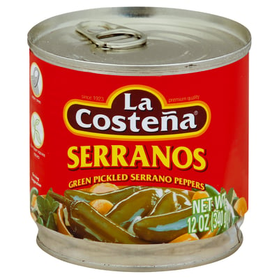 La Costeña Chiles Serranos - Serrano Peppers 12oz (340g)