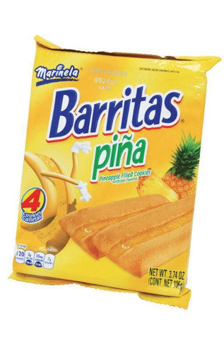 Barritas Piña 110g, 4 pack | Pineapple Filled Cookies 4ct 110g – Unimarket