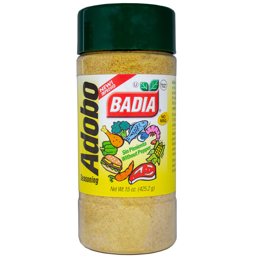 Badia Adobo Sin Pimienta - Adobo Seasoning Without Pepper 15oz (425g)