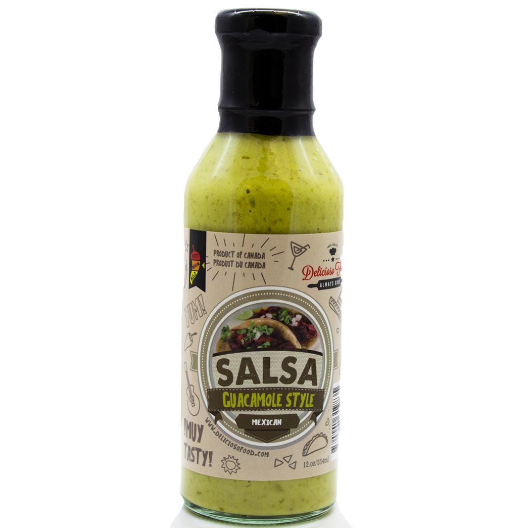 Delicioso Food Salsa Guacamole - Medium Avocado Sauce 12oz (354ml)