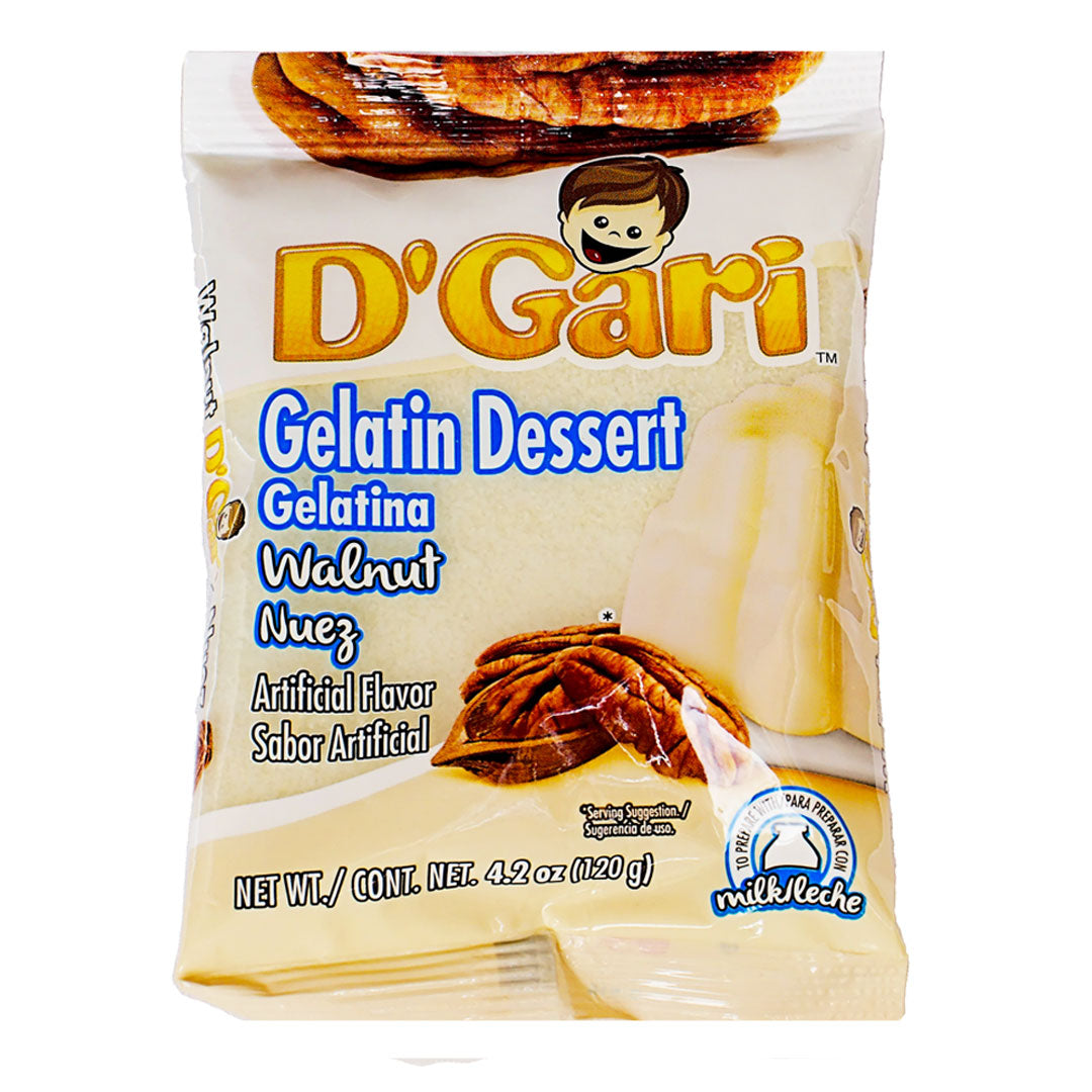 D' Gari Gelatina de Nuez - Walnut Gelatin Dessert Mix