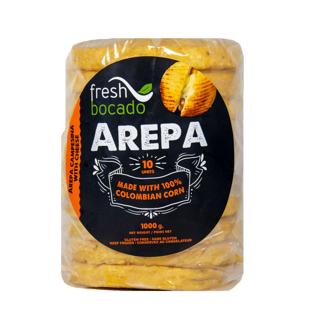 Fresh Bocado Arepa Campesina con Queso - Campesina with Cheese 10 units