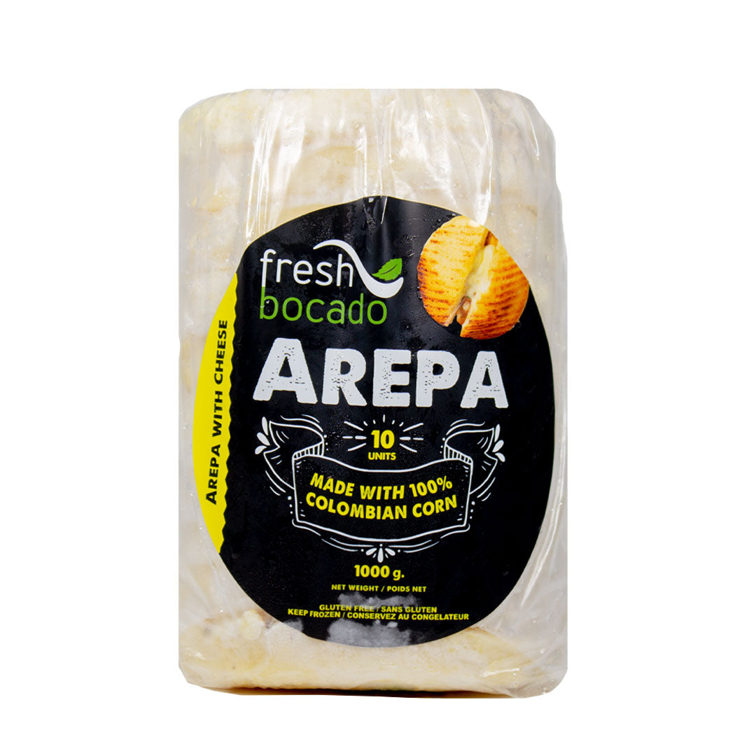 Fresh Bocado Arepa Con Queso - Corn Patty with Cheese 10 units