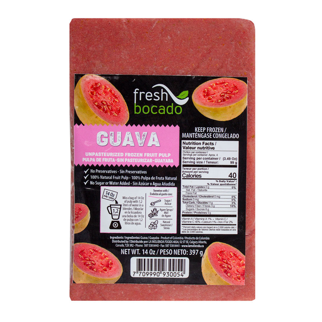 Fresh Bocado Pulpa de Fruta de Guayaba - Guava Fruit Pulp 14oz