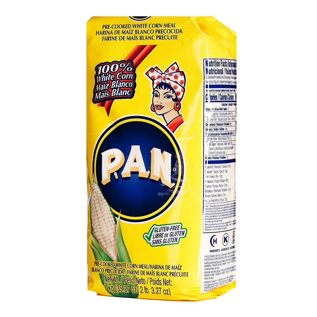 P.A.N Harina Blanca - Pre-cooked White Corn Meal 1 kg