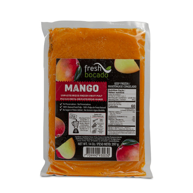 Fresh Bocado Pulpa de Fruta de Mango - Mango Fruit Pulp 14oz
