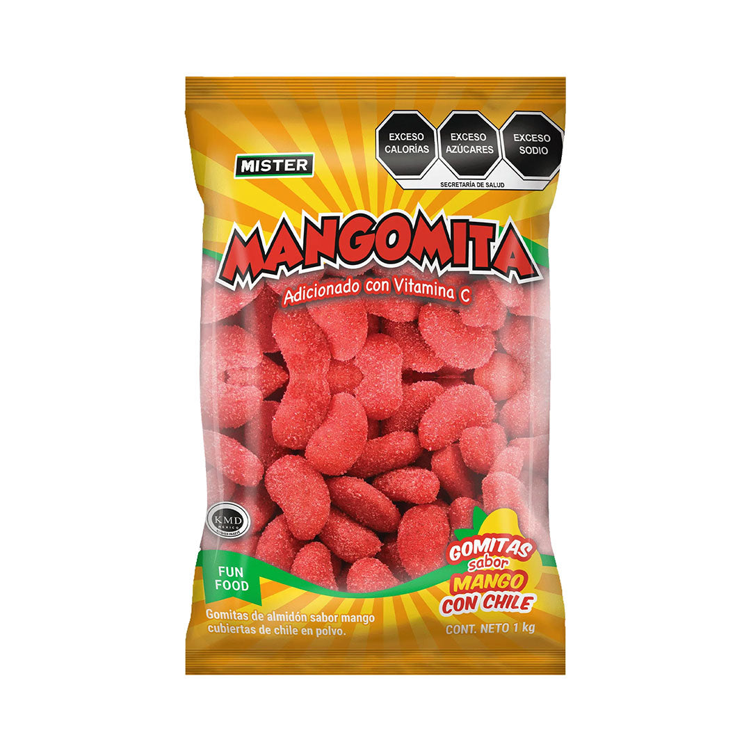 Mangomita Gomitas Sabor Mango con Chile | Chili Covered Mango Gummies 1kg