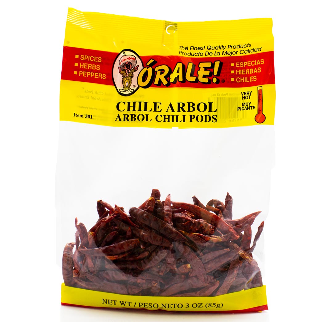 Órale Chile de Arbol Seco - Dried Arbol Chili Pods 3oz