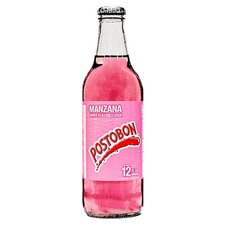 Postobón Manzana - Apple Flavoured Soft Drink Glass Bottle