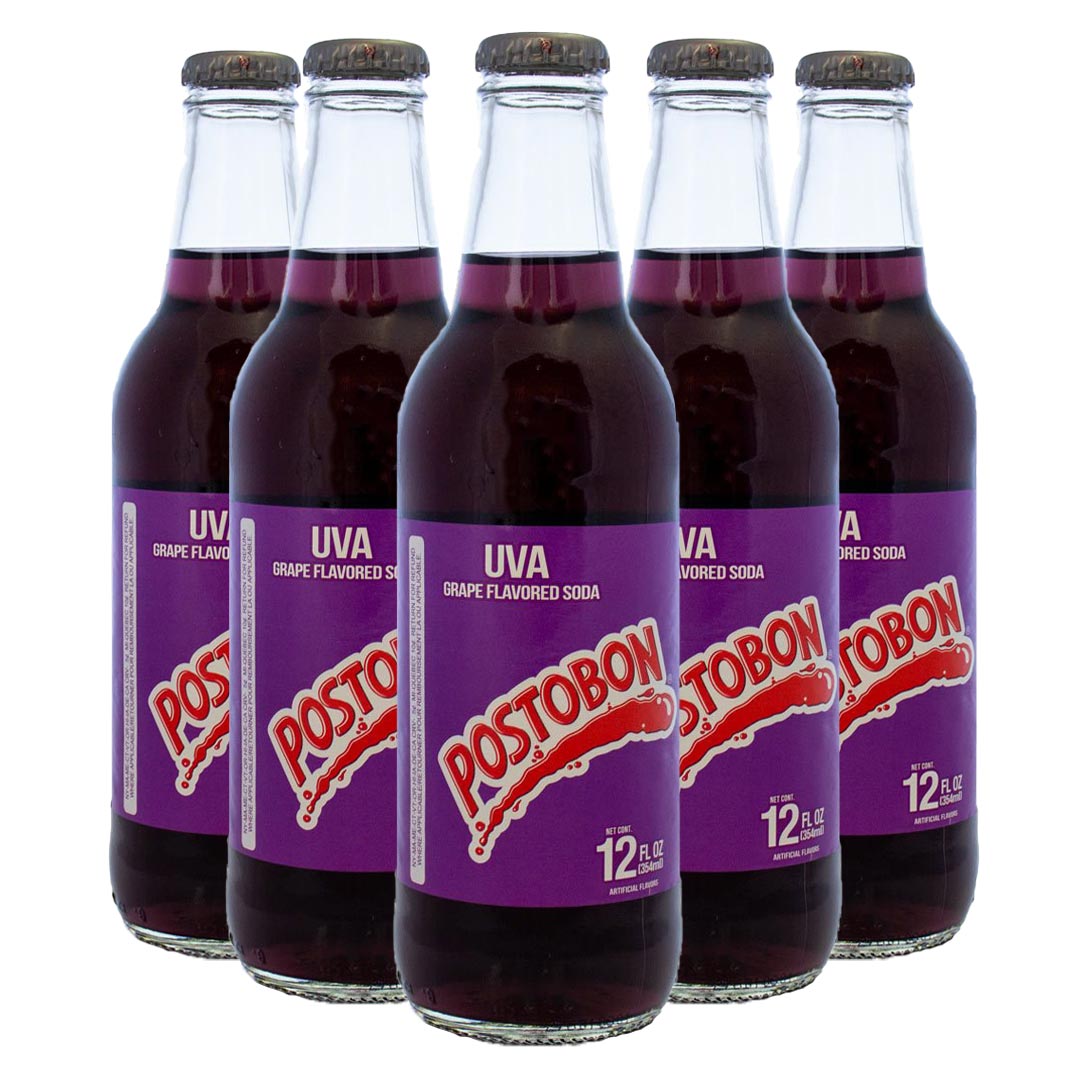 Postobón Uva - Grape Flavoured Soft Drink Glass Bottle