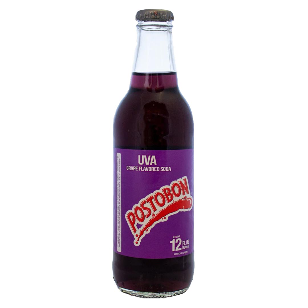 Postobón Uva - Grape Flavoured Soft Drink Glass Bottle