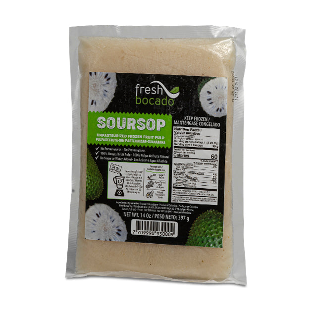 Fresh Bocado Pulpa de Fruta de Guanabana - Soursop Fruit Pulp 14oz