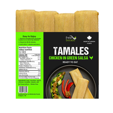 UniMarket Homemade Mexican Tamales - Chicken In Green Salsa 4 Pack