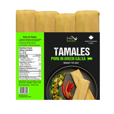 UniMarket Homemade Mexican Tamales - Pork In Green Salsa 4 Pack