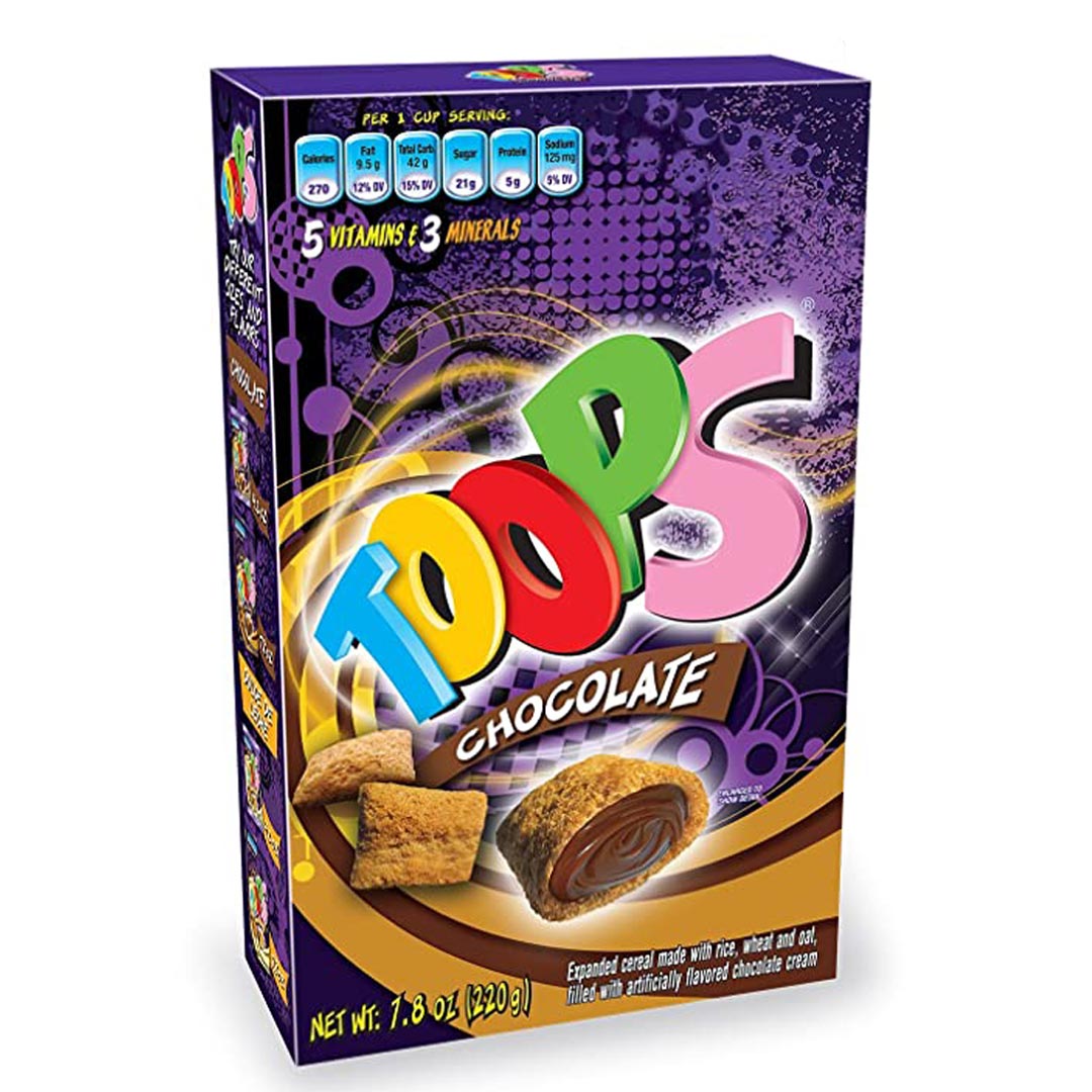Toops Flips Chocolate Cereal