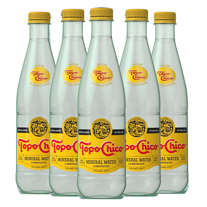 Topo Chico Agua Mineral - Carbonated Mineral Water Plastic Bottle 15.5