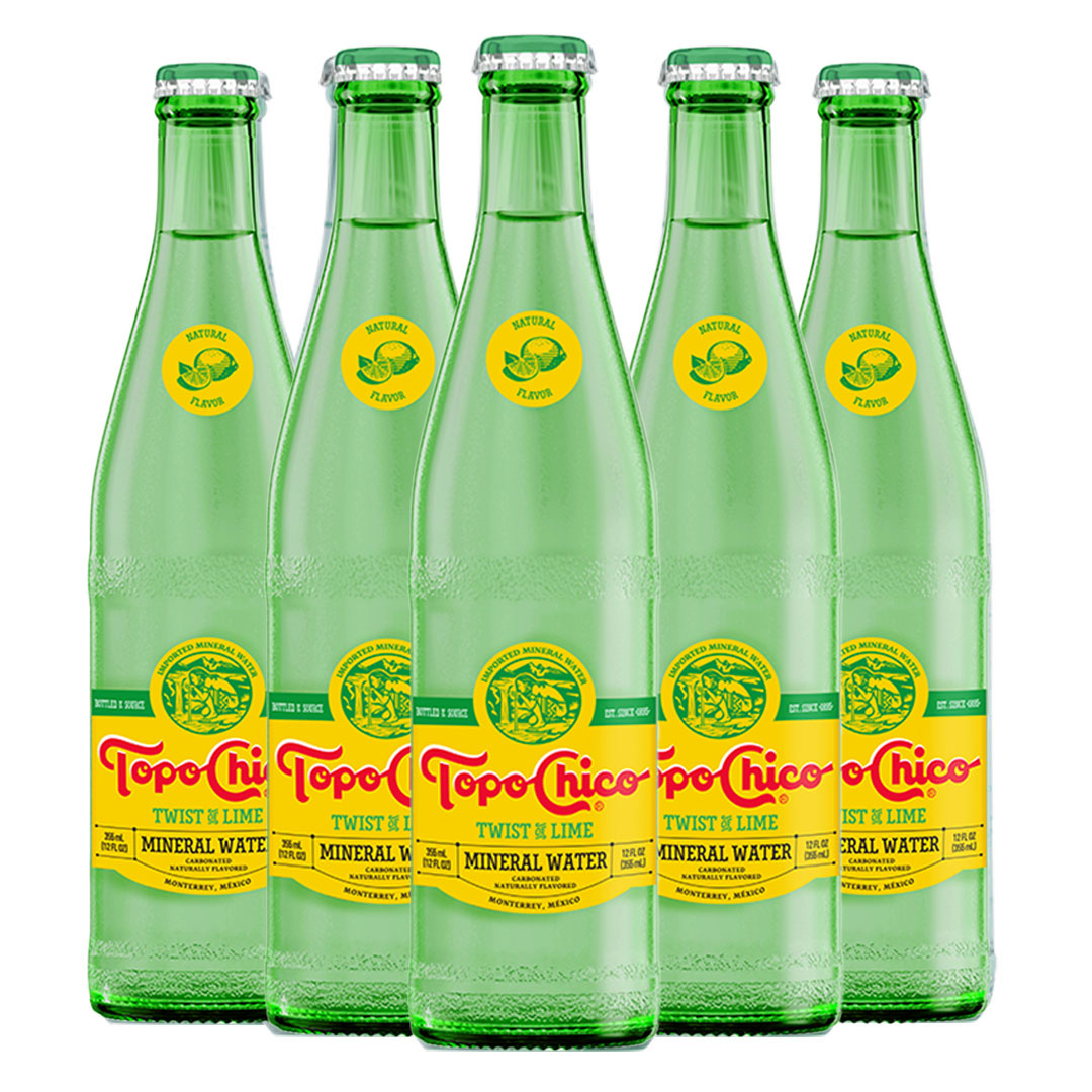 Topo Chico Agua Mineral Lime - Carbonated Mineral Water Twist of Lime