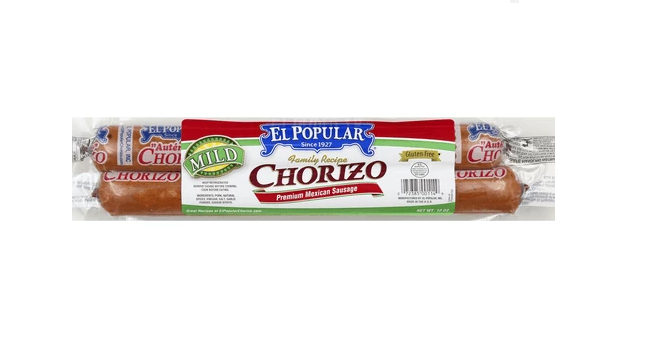 El Popular Chorizo Sin Picante - Mild Chorizo 340g